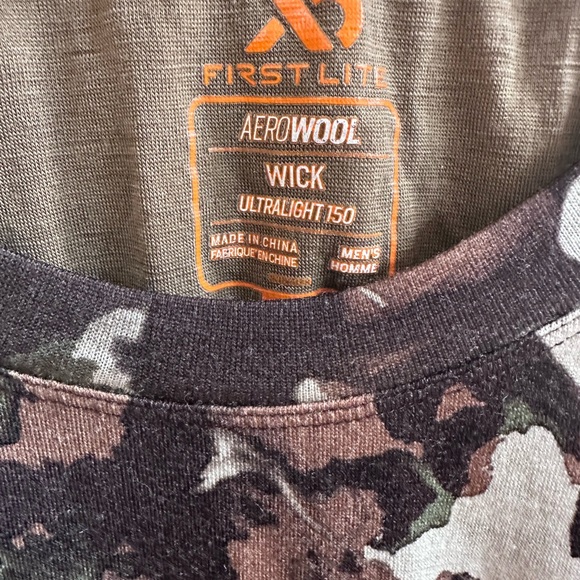 First Lite Green and Brown Short Sleeve Tee - Picture 2 of 3